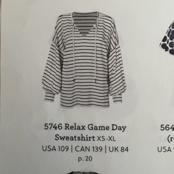 CAbi Black and White Striped Sweatshirt - Picture 2 of 6
